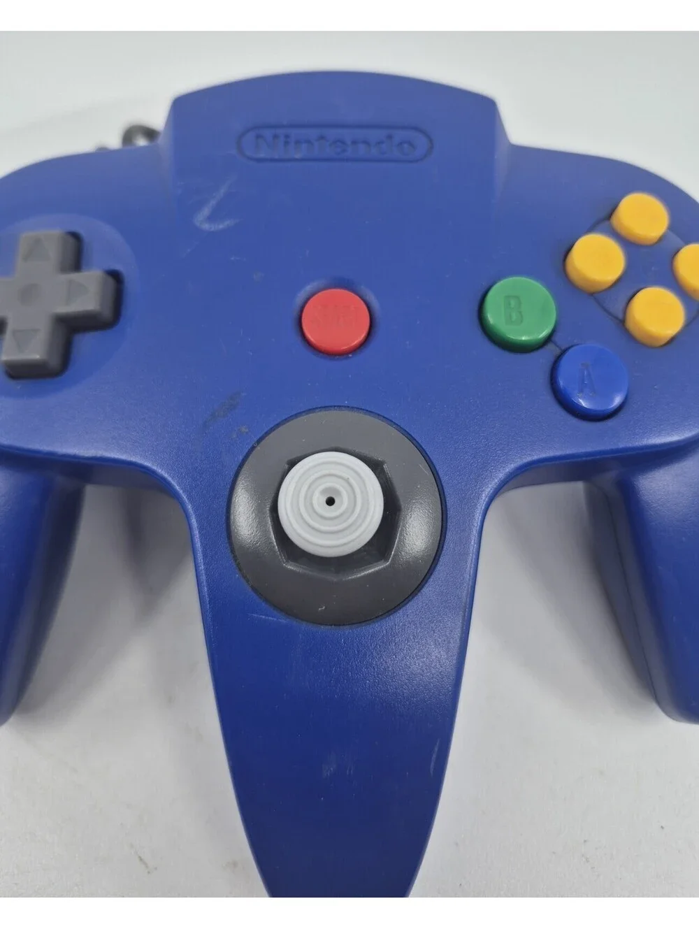 Nintendo 64 Controller N64 Wired OEM Authentic Joystick NUS-005 Blue - TESTED!